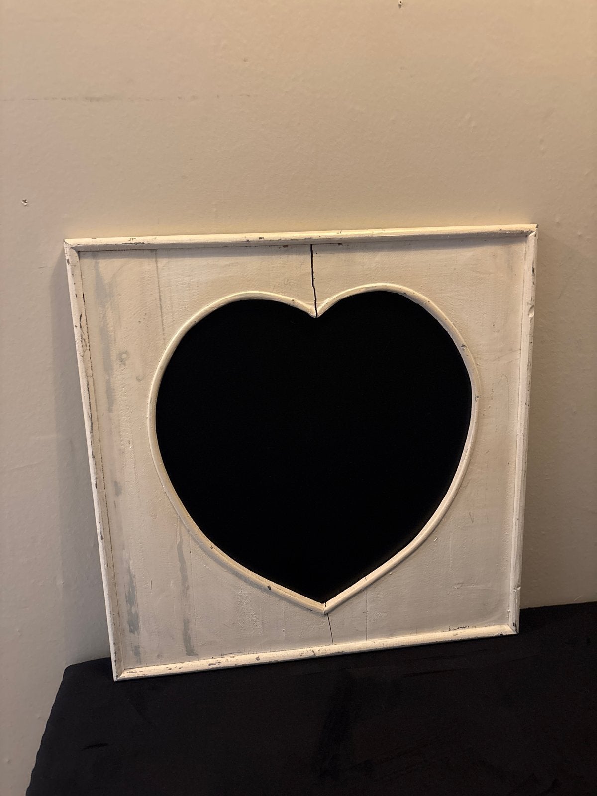 Leuk schilderij/krijtbord hartvorm 60x60cm, Ophalen, Hout, Gebruikt, Landelijk