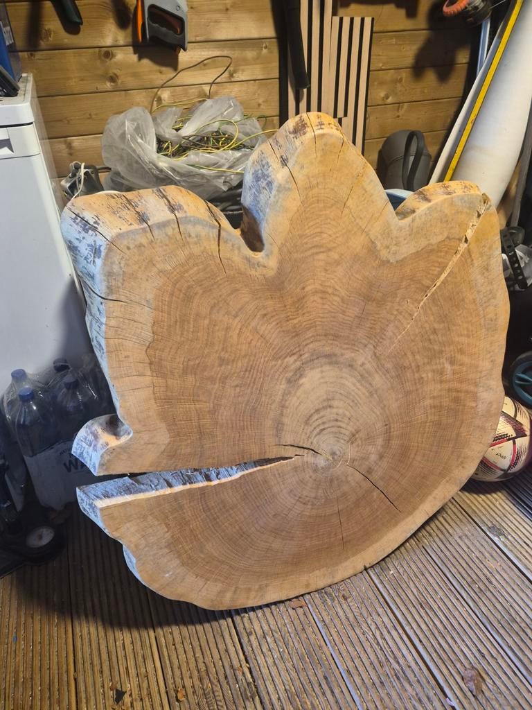 Boomstam schijf eiken hout ongeveer 80 cm, Ophalen, Eiken, Minder dan 200 cm, Plank