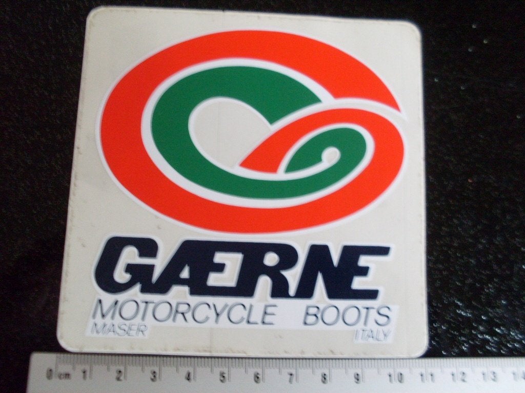 ruit sticker gaerne motorcycle boots maser italy logo, Verzenden, Zo goed als nieuw, Merk