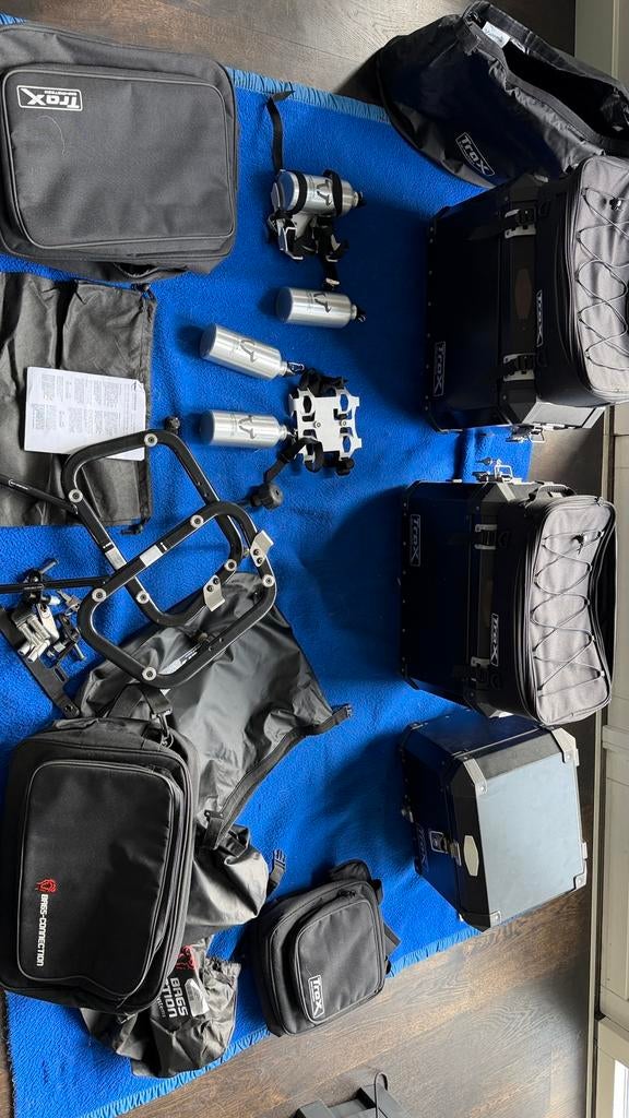 SW Motech zijkoffers topkoffer met zeer veel accesoires!!!!, Motoren, Ophalen, Gebruikt
