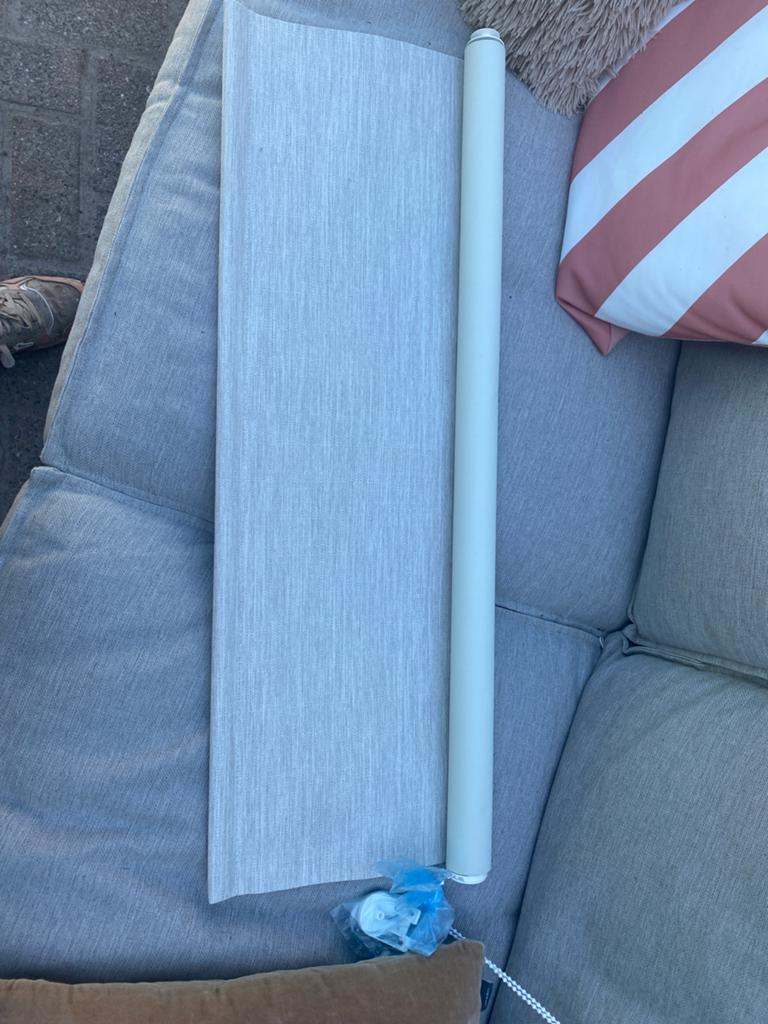 Rolgordijn - Breedte stof 86,5 cm, Ophalen, Zo goed als nieuw, Grijs
