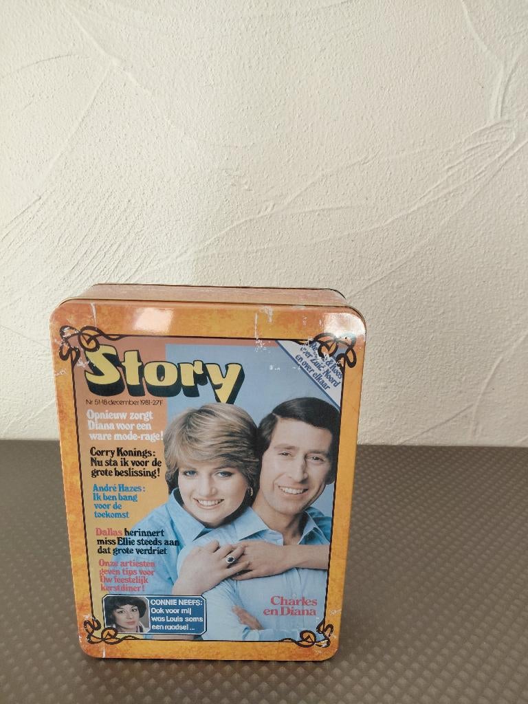 Vintage blikken doos Story, Verzamelen, Blikken, Ophalen of Verzenden, Zo goed als nieuw, Overige, Overige merken