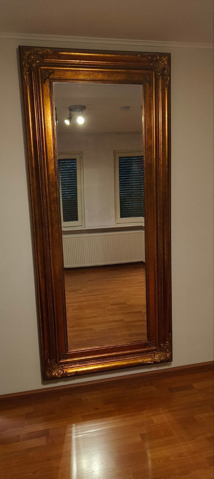 Grote  Clayre & Eef spiegel met brede lijst en facetglas, Ophalen, Rechthoekig