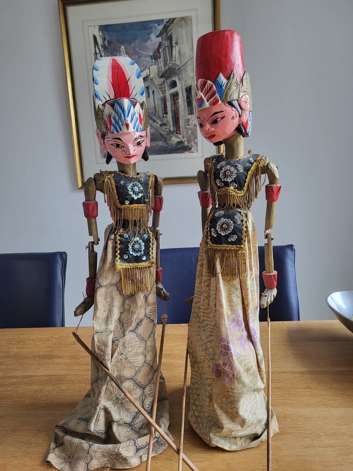 Twee wajang poppen, Ophalen of Verzenden