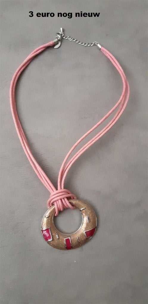 sierraden, Sieraden, Tassen en Uiterlijk, Kettingen, Ophalen, Nieuw, Roze, Overige materialen