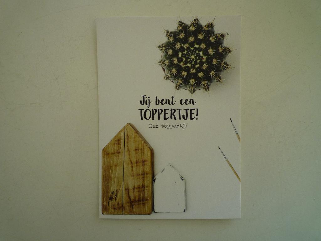 Kaart met tekst jij bent een toppertje, Ophalen of Verzenden, 1980 tot heden