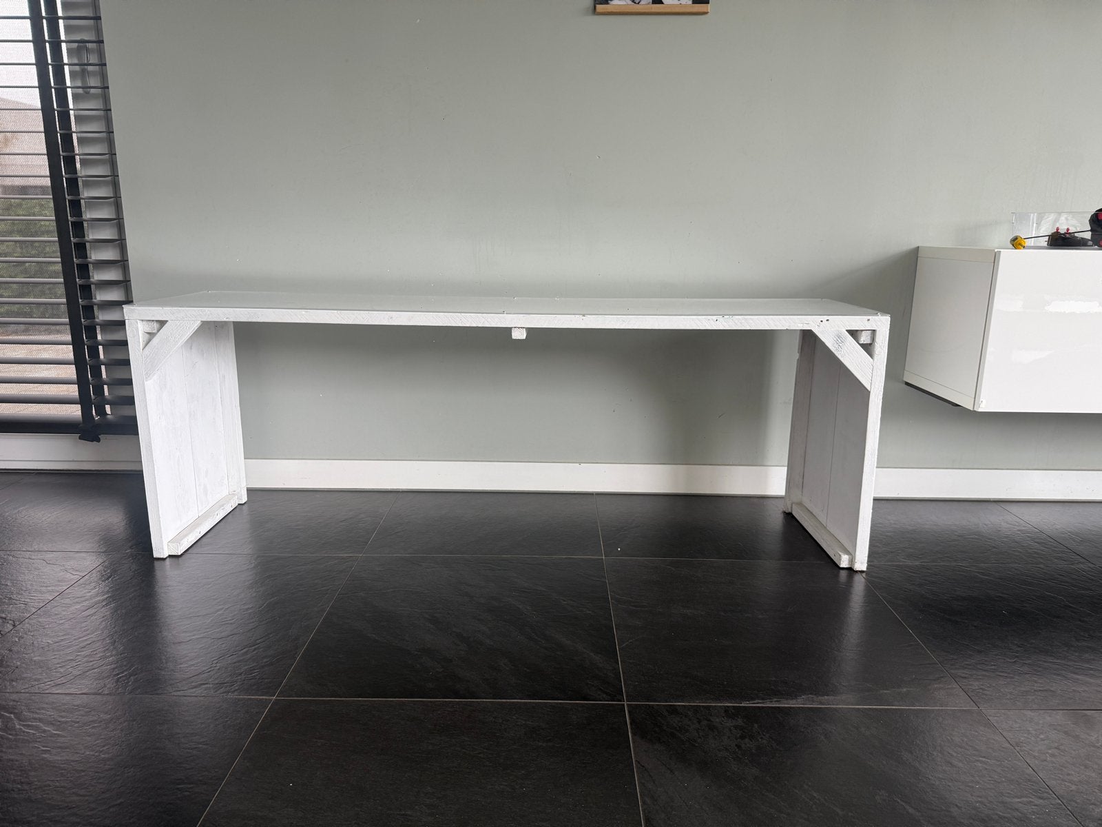 Steigerhouten speeltafel 170 cm met plexiglas beschermplaat, Kinderen en Baby's, Speelgoed | Speeltafels, Ophalen, Gebruikt
