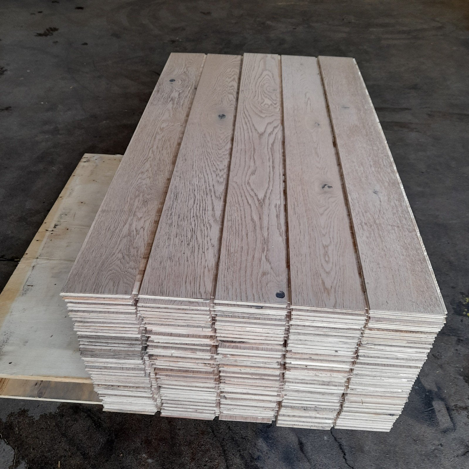 Eiken vloer click lamelparket 46,5 m2 vloerdelen, Ophalen, Gebruikt, Vloerdelen of -planken, 10 m² of meer