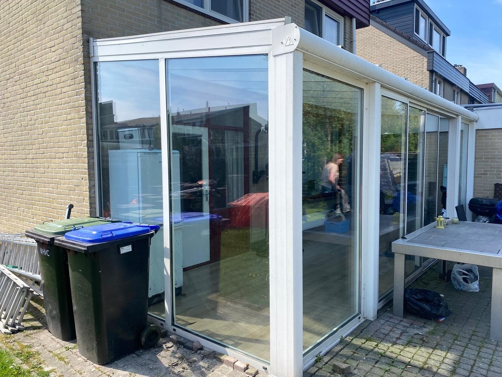 Luxe aluminium serre / veranda met dubbel glas, Ophalen, Gebruikt, Serre