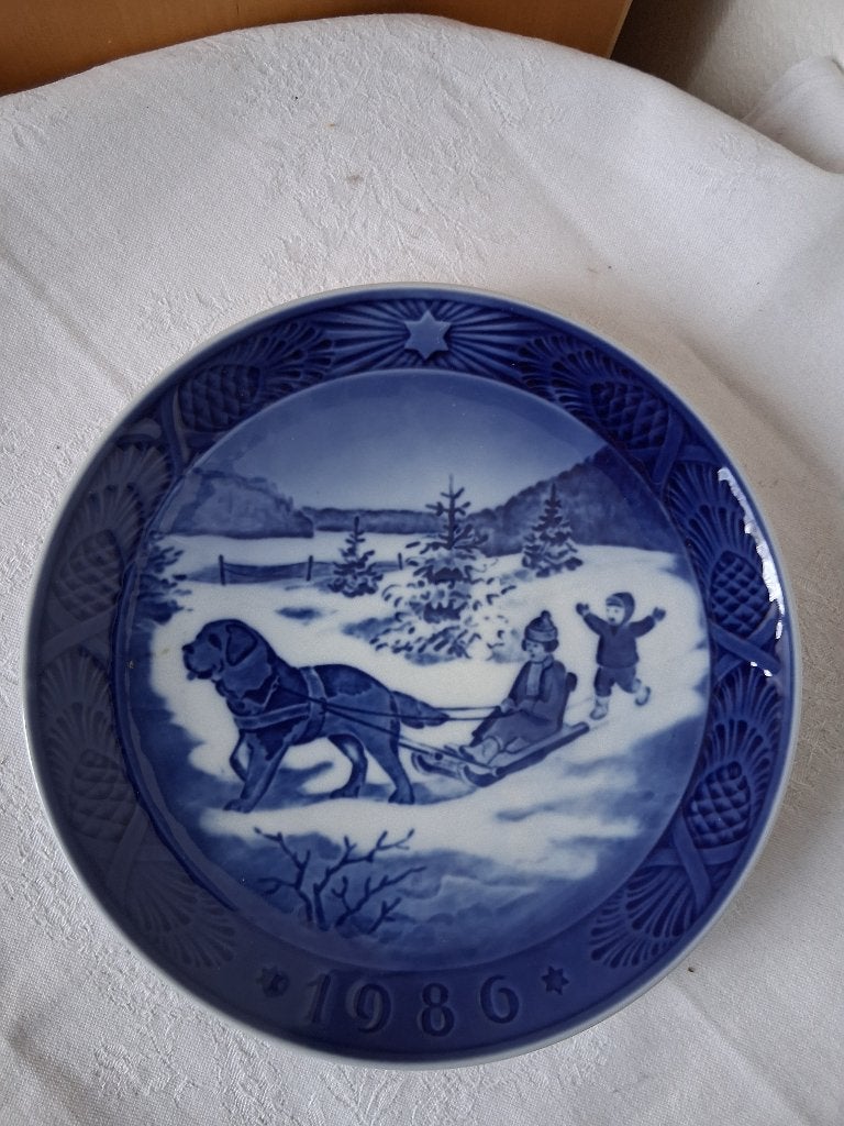 Royal Copenhagen (kerst-winter) wandbord 1986 *eureka*, Ophalen of Verzenden, Zo goed als nieuw
