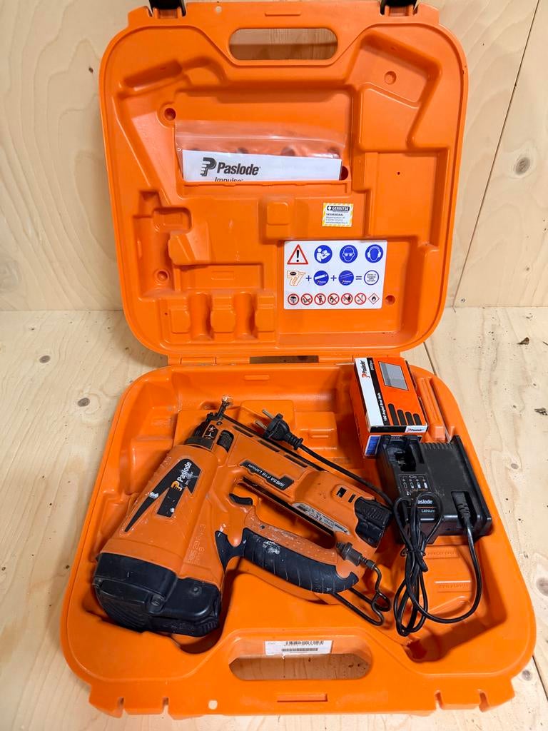 Paslode IM65A F16 Lithium tacker in koffer, Doe-het-zelf en Verbouw, Ophalen of Verzenden, Zo goed als nieuw