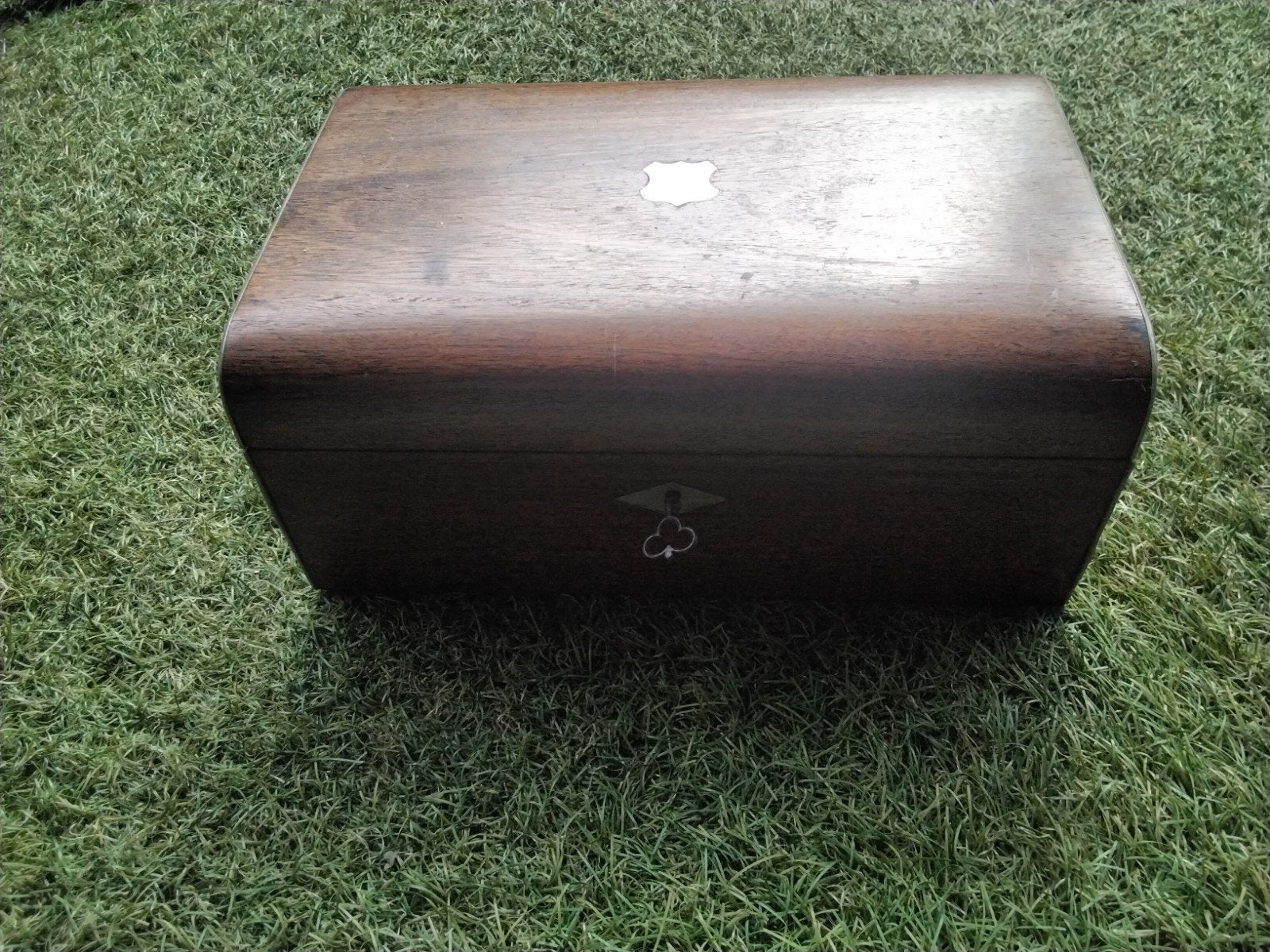 een mahonie schrijfkist 28x19 en 12 hoog, Ophalen, Minder dan 60 watt, Overige merken