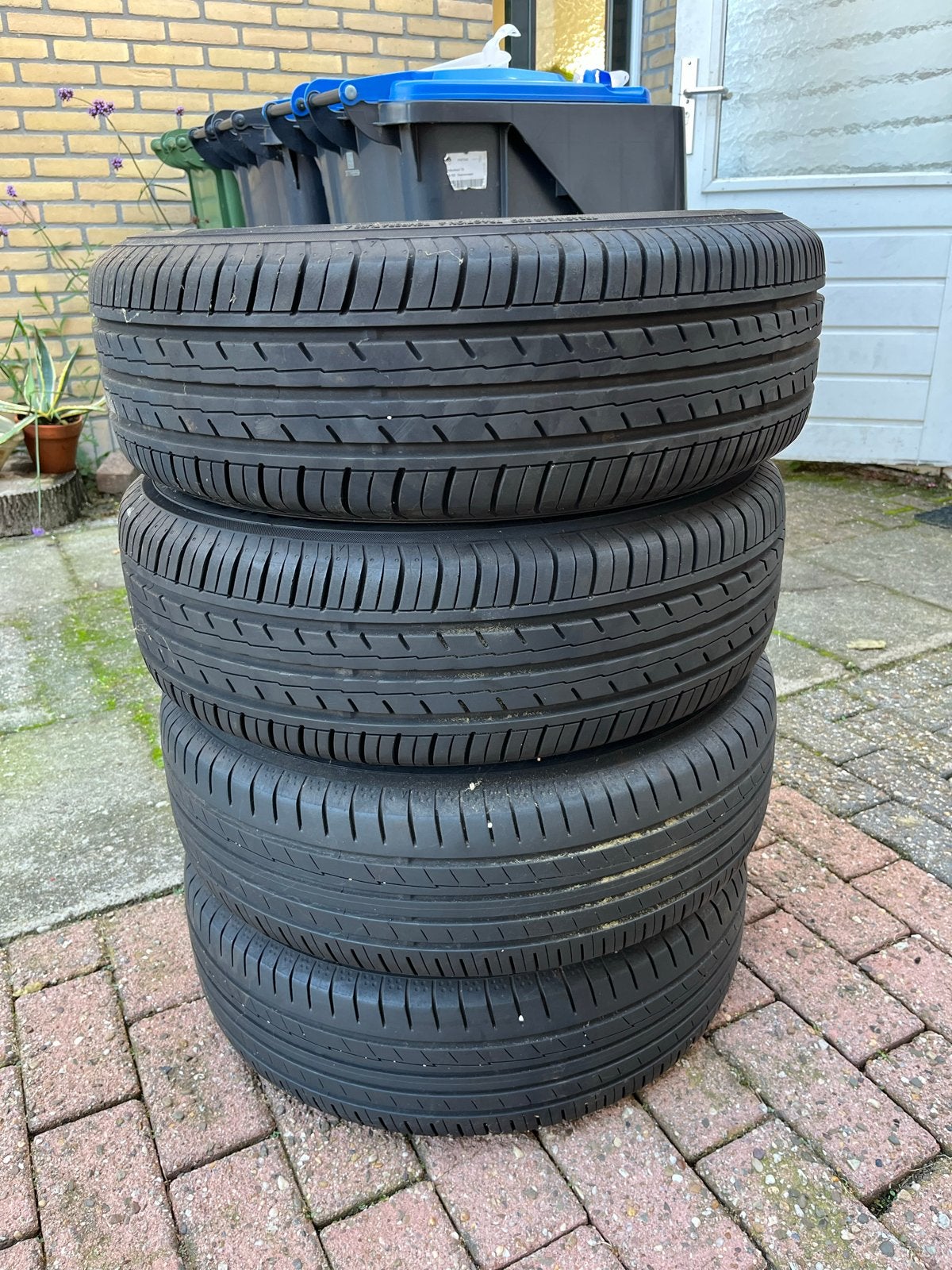 Zomerbanden met velgen voor Toyota Corolla (195/65R15), Ophalen, Gebruikt, 15 inch, Banden en Velgen