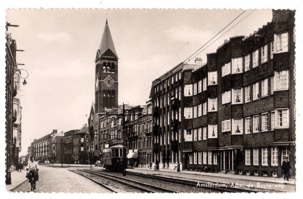Amsterdam, Tram NZH, Adm. de Ruijterweg, Verzamelen, Verzenden, 1940 tot 1960, Ongelopen, Noord-Holland