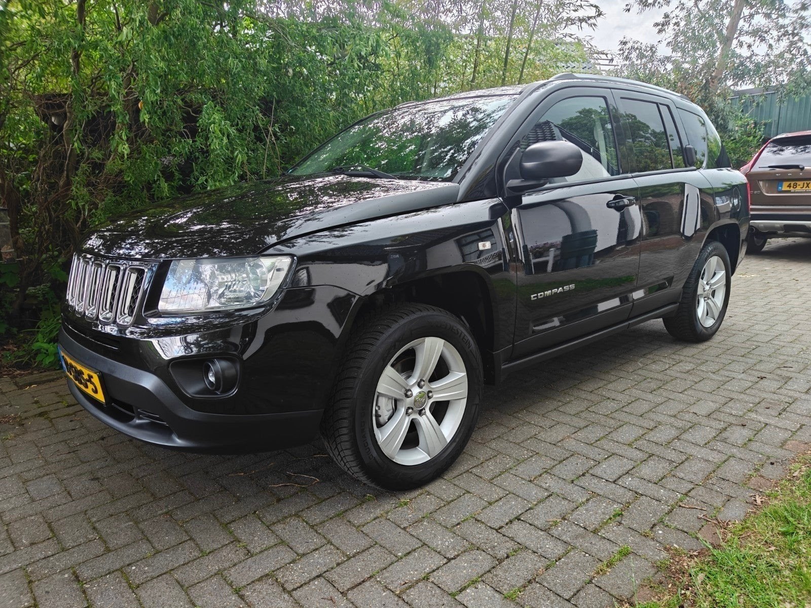 Jeep Compass 2.0 2WD 2011 Zwart, Auto's, 1998 cc, 450 kg, Zwart, Handgeschakeld