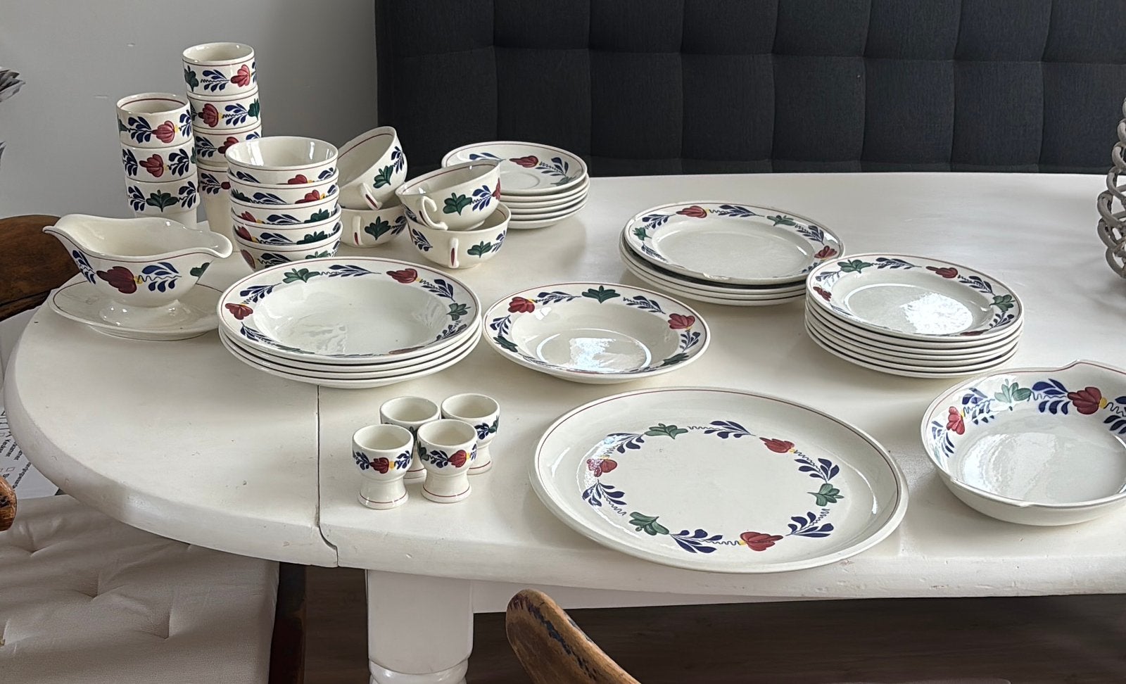 Boerenbont Servies, Ophalen