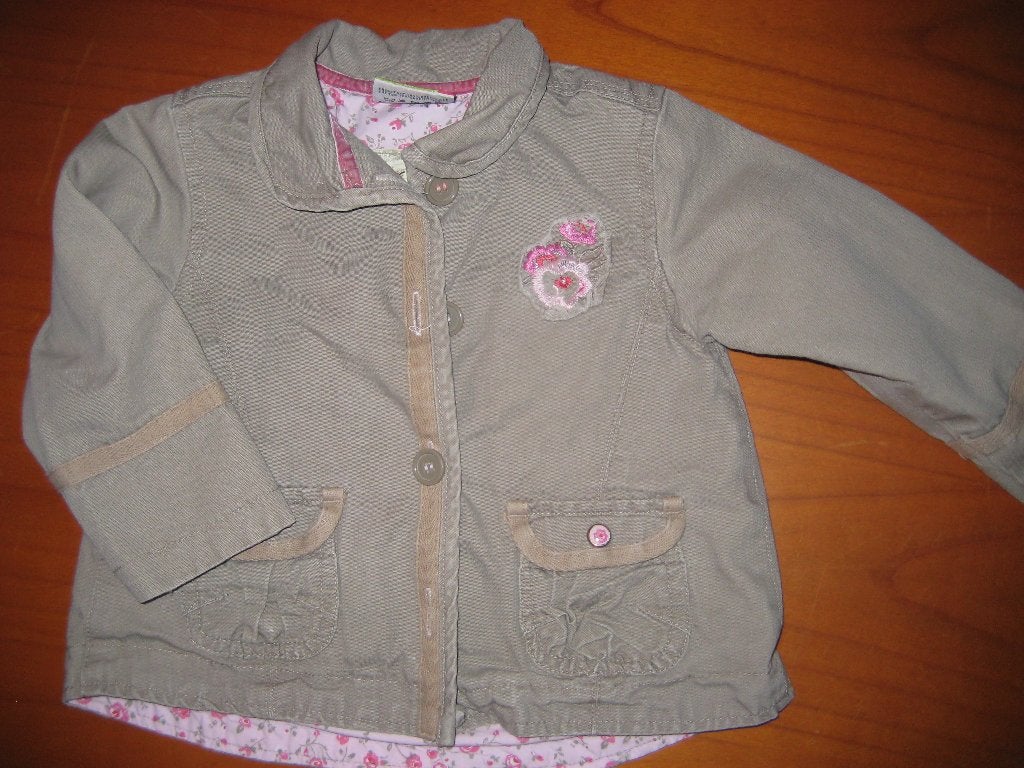 Beige jasje, 86, Topolino, voor meisjes, Ophalen of Verzenden, Zo goed als nieuw, Meisje, Jasje
