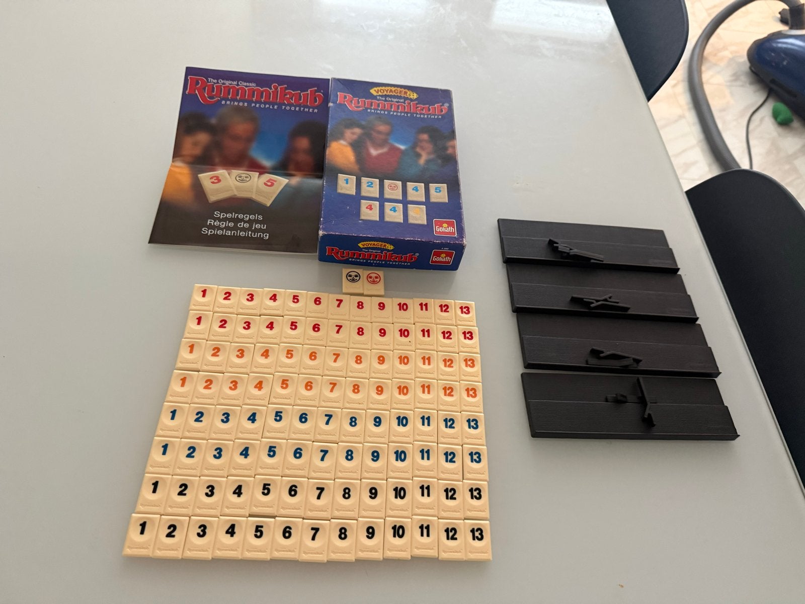 Rummikub bordspel - Klassiek cijferspel, Drie of vier spelers, Ophalen of Verzenden, Gebruikt