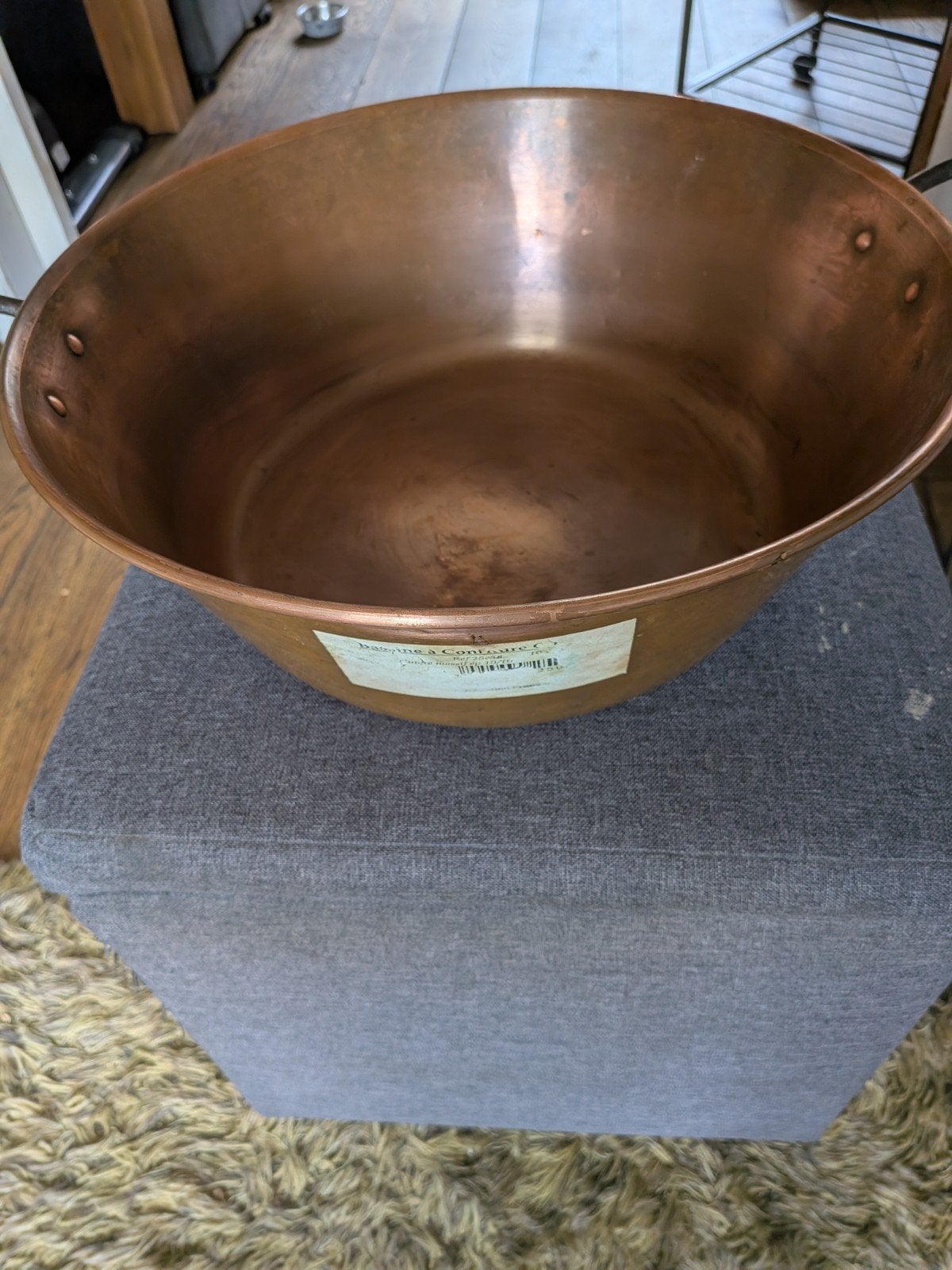 Grote koperen confituurpan - BASSINE A CONFITURE, Ophalen of Verzenden