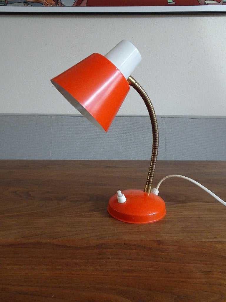 Vintage oranje bureaulampje Hala Zeist, Ophalen of Verzenden, Huis en Inrichting