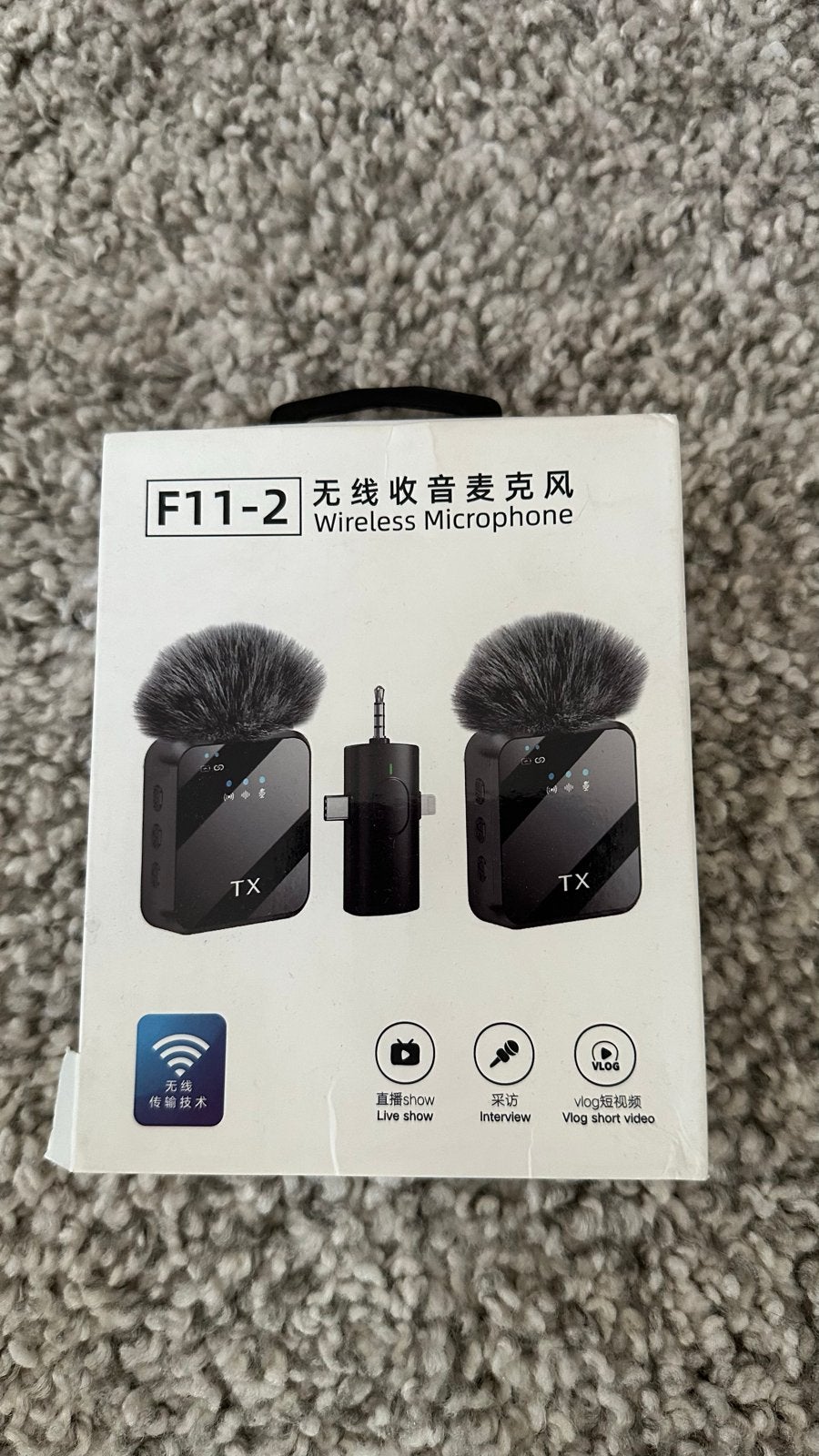 F11-2 Draadloze Microfoon Set voor Vlogs en Interviews, Muziek en Instrumenten, Microfoons, Ophalen of Verzenden, Nieuw, Overige typen