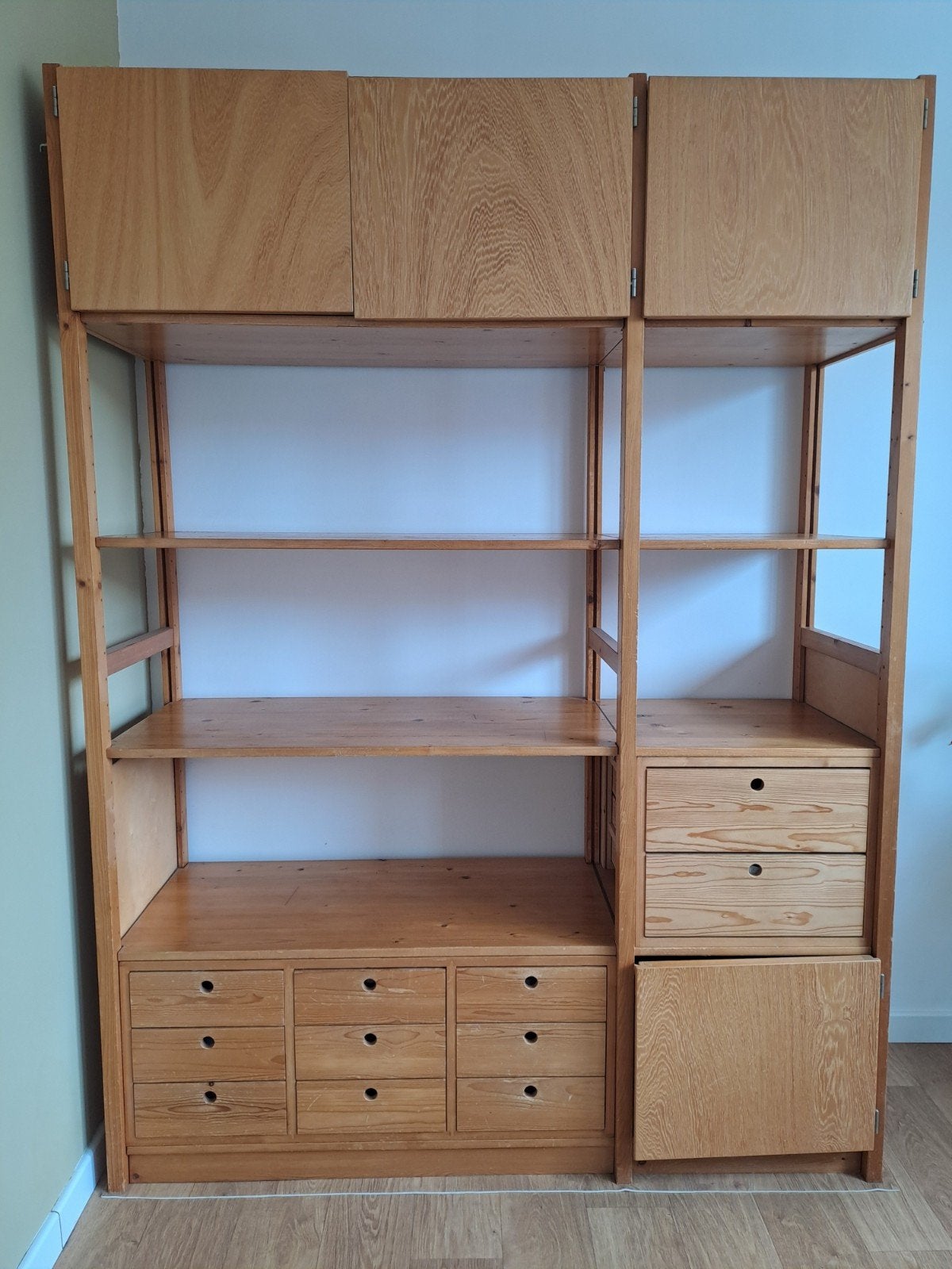 Lundia kast 154x209x50 cm met planken, laden en deuren, Ophalen, Gebruikt, Met deur(en), 200 cm of meer