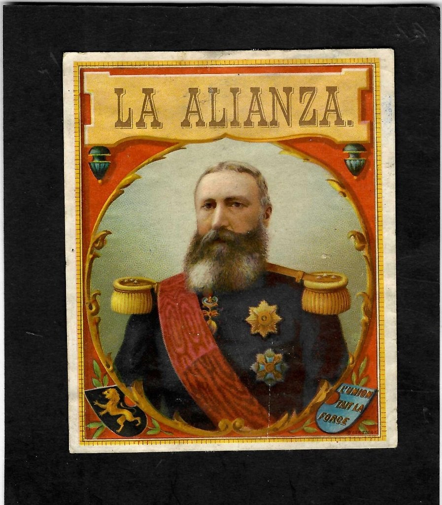 la Alianza   etiket  7584, Verzamelen, Ophalen of Verzenden, Gebruikt, Sigarenbandjes