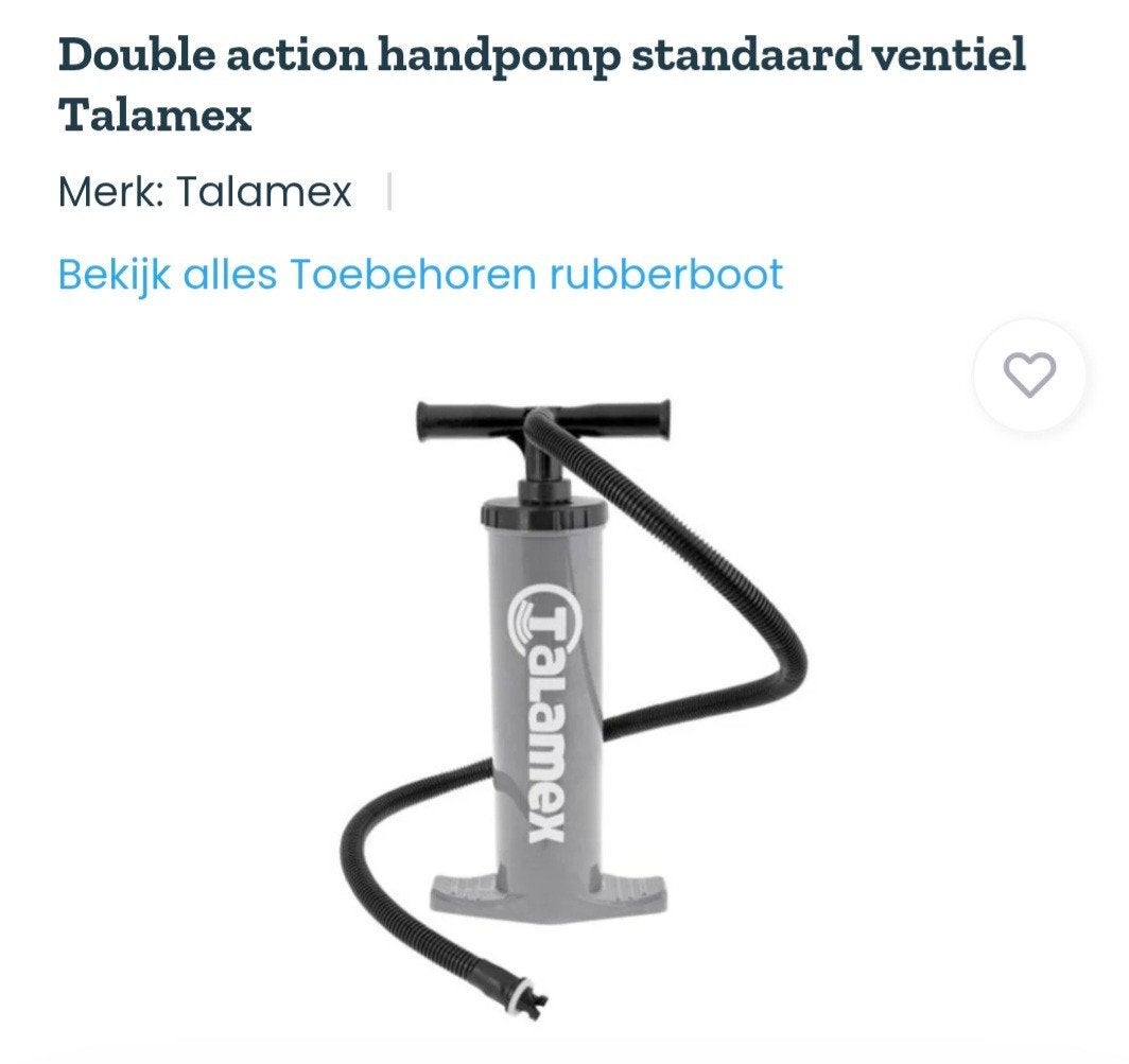 Talamex Double Action Handpomp - Opblazen en Leegzuigen, Ophalen of Verzenden, Nieuw, Onderhoud en Reparatie