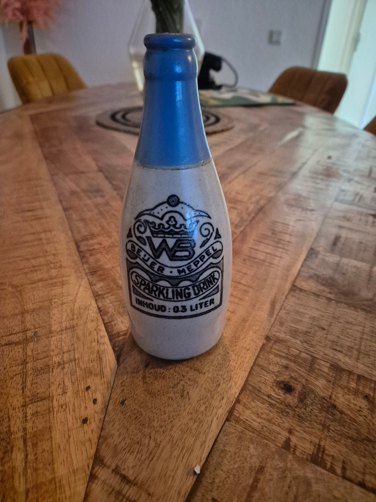 Vintage WS Beijer Meppel Sparkling Drink fles, Ophalen of Verzenden