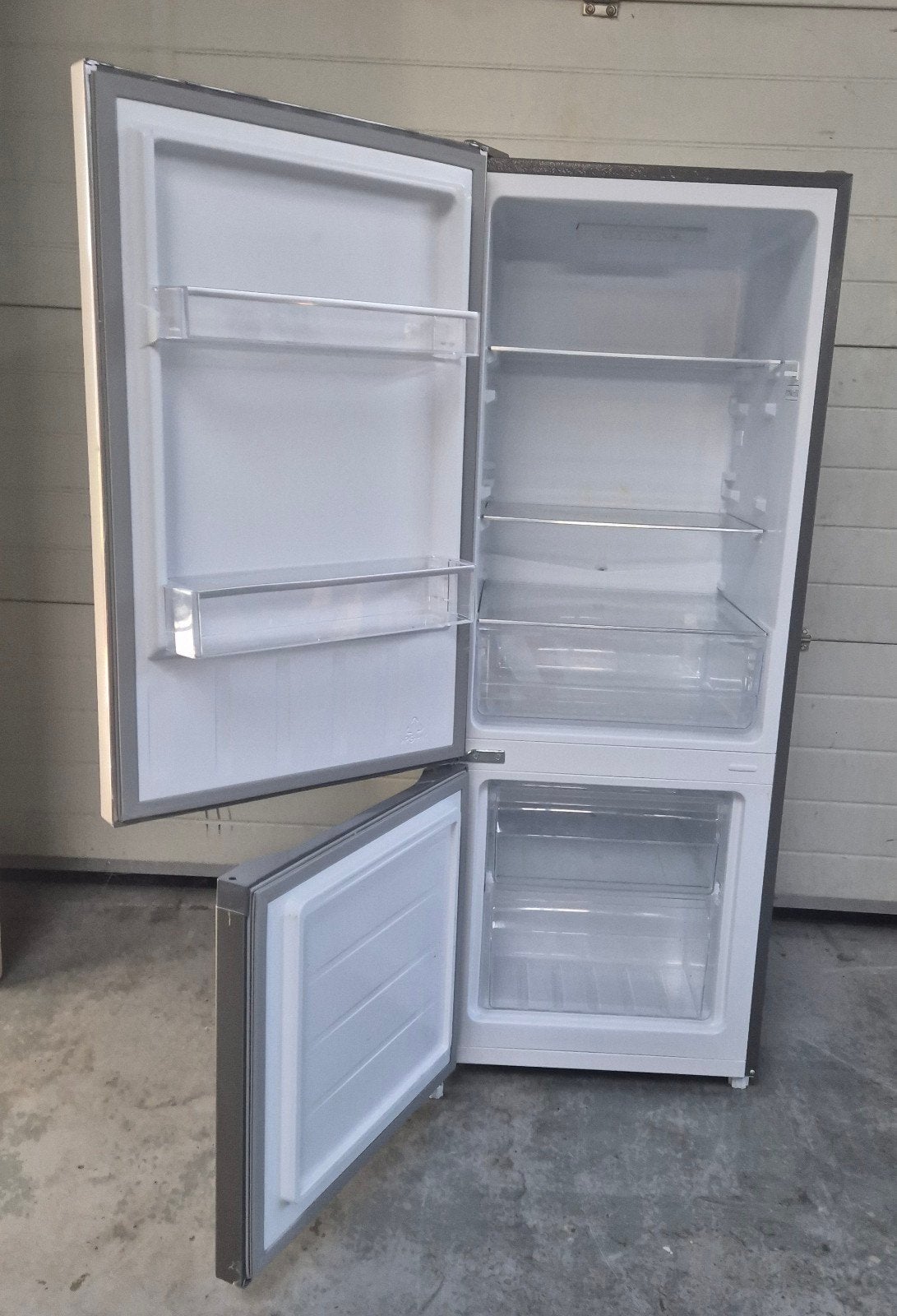 Veripart koel-vriescombinatie RVS 205L, zeer nette staat, 200 liter of meer, Met aparte vriezer, Zo goed als nieuw, 140 tot 160 cm