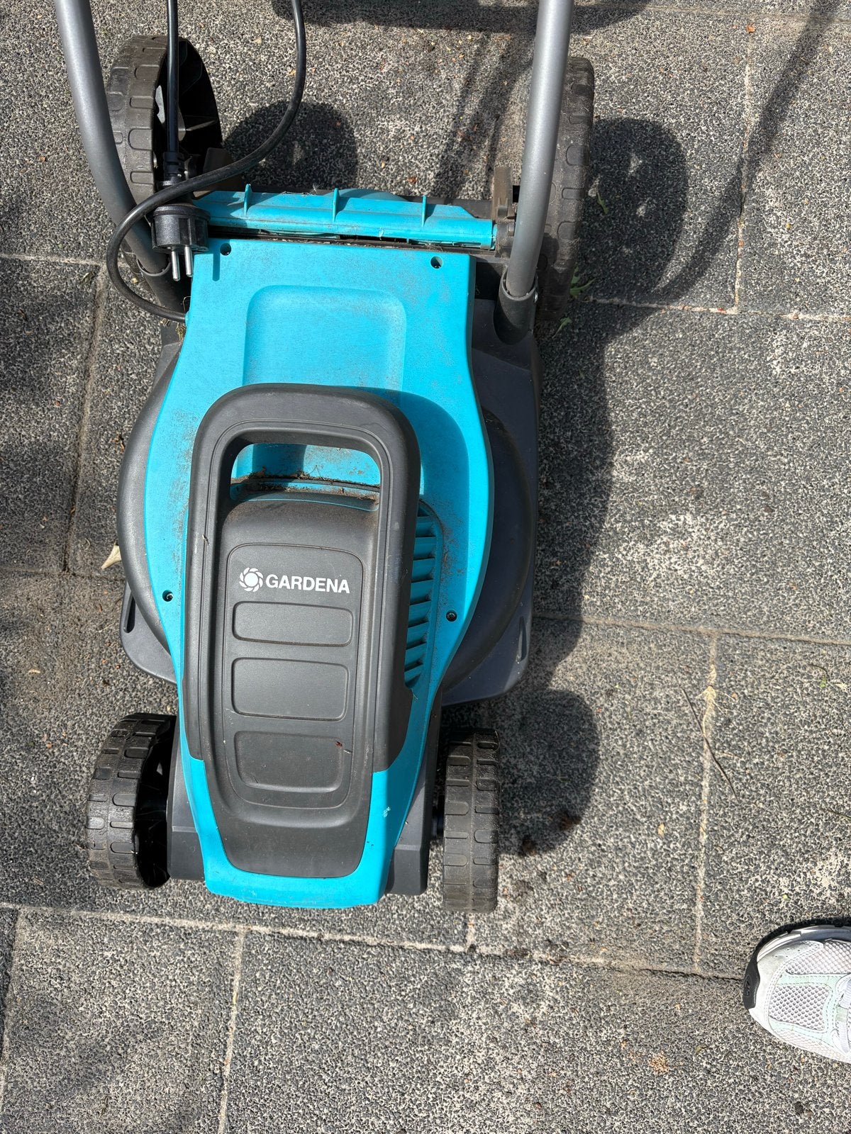 Gardena Elektrische Grasmaaier - Goede Staat, Tuin en Terras, Grasmaaiers, Ophalen, Cirkelmaaier, Gebruikt, Elektrische grasmaaier