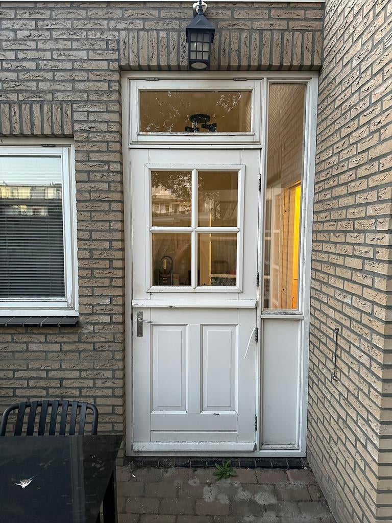 Houten duodeur (boerendeur) met dubbel glas 87,5 x 211,5 cm, Ophalen, Gebruikt, 80 tot 100 cm, Buitendeur