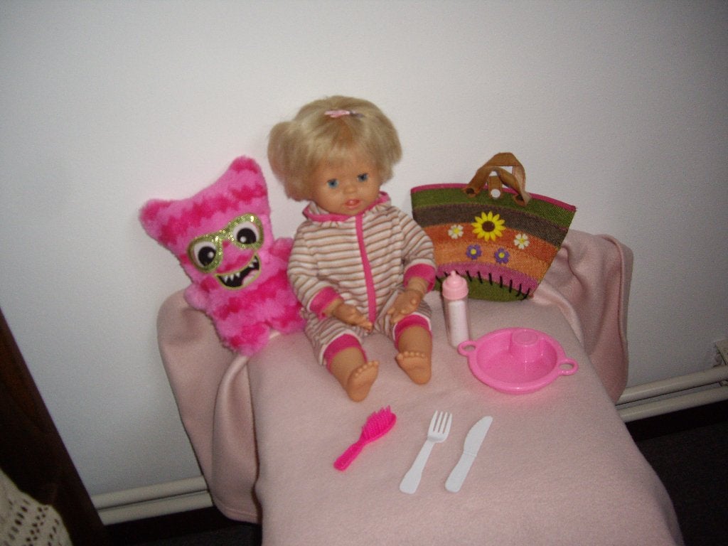 baby pop interactief heel grappig + acc, Ophalen of Verzenden, Zo goed als nieuw, Babypop