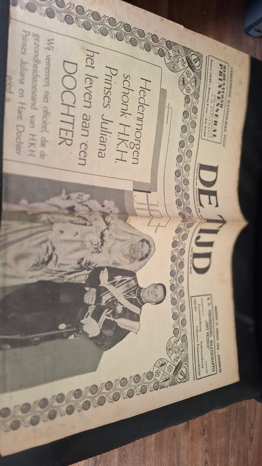 oude krant 1938, Verzamelen, Tijdschriften, Kranten en Knipsels, Ophalen of Verzenden, 1920 tot 1940, Krant