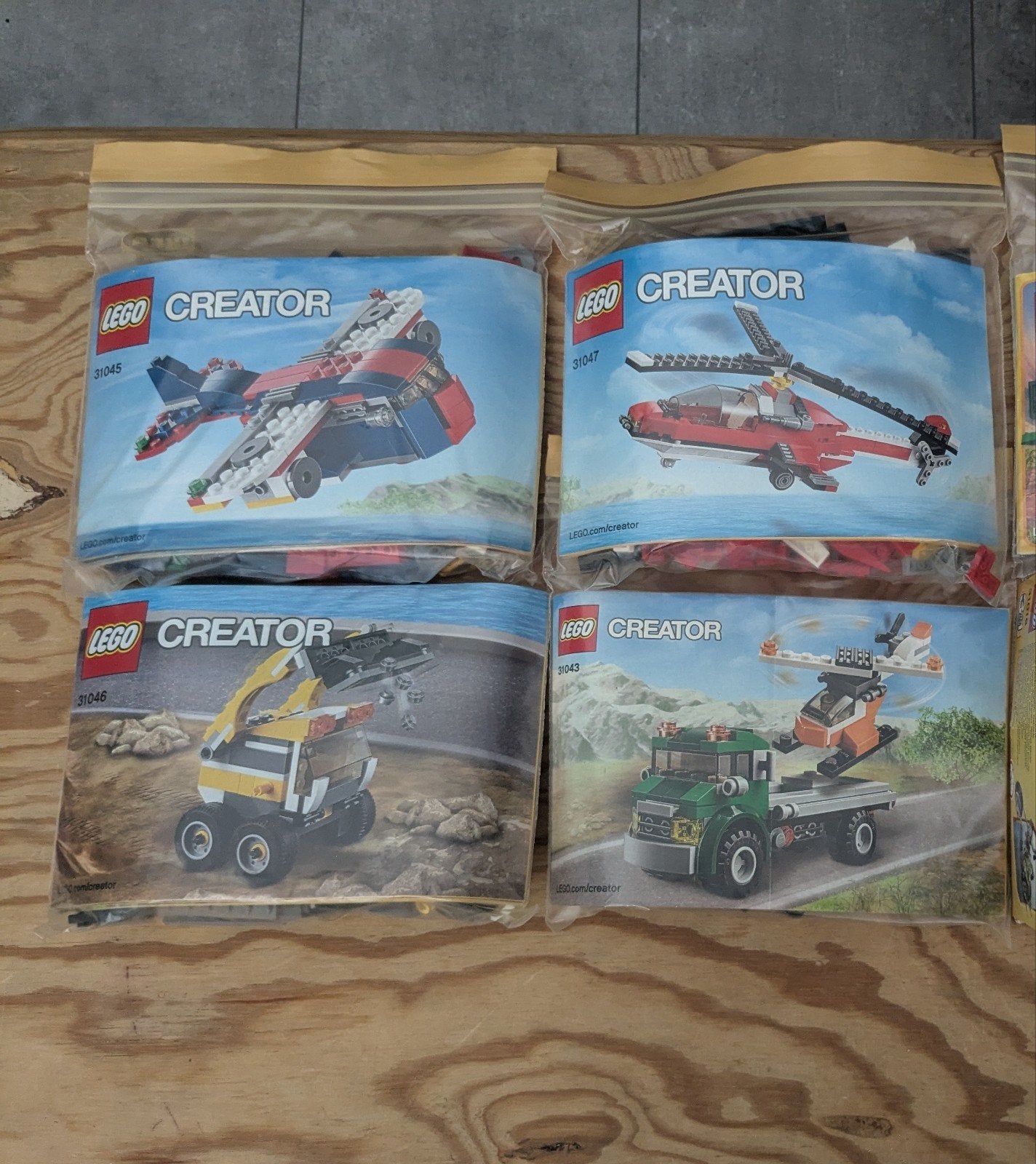 Lego Creator 4 stuks 3 in 1 sets 31045 31047 31046 31043
ima, Ophalen of Verzenden