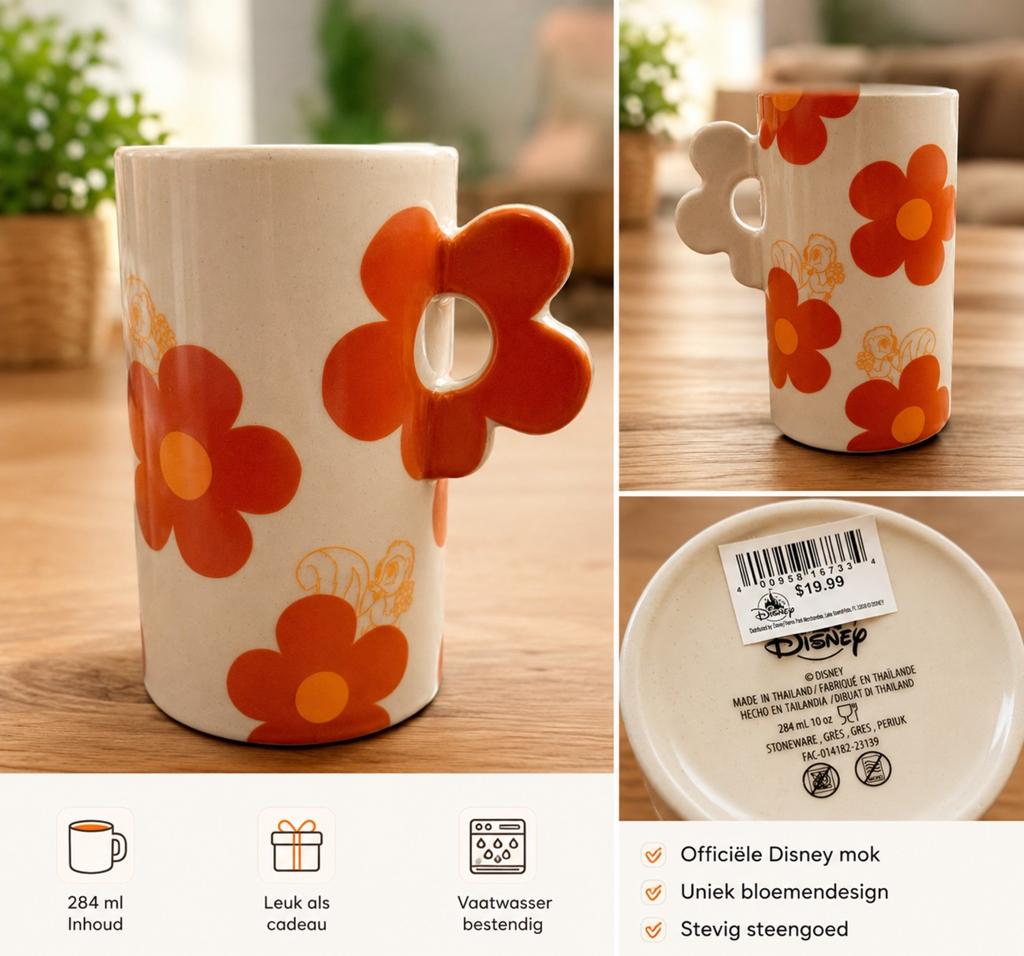 Originele Disney Bambi "Flower" Mok, Ophalen, Nieuw, Servies