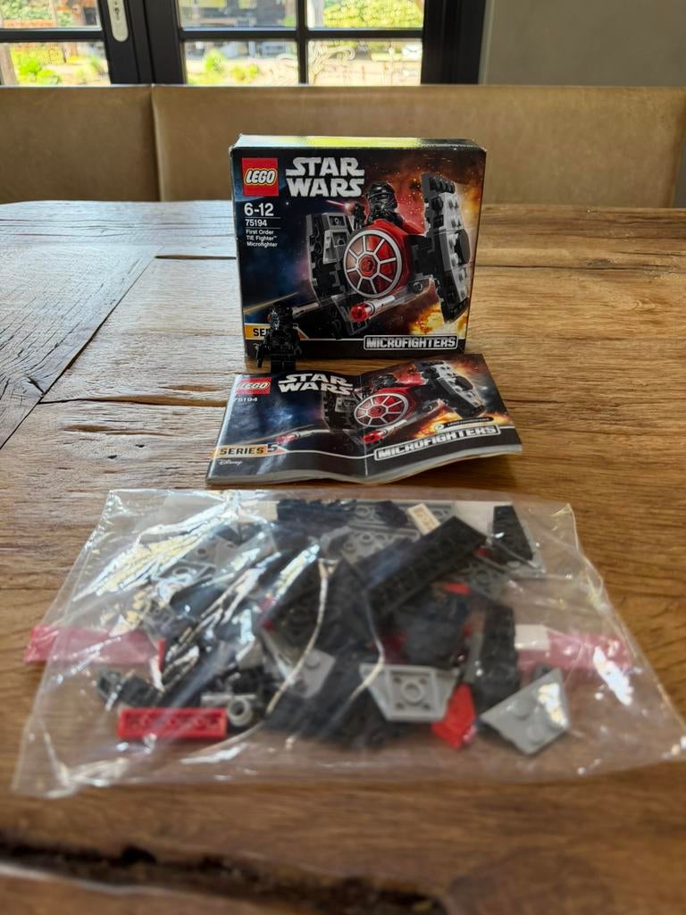 Lego starwars set 75194 first order tie fighter microfighter, Star Wars, Lego, Ophalen of Verzenden, Zo goed als nieuw