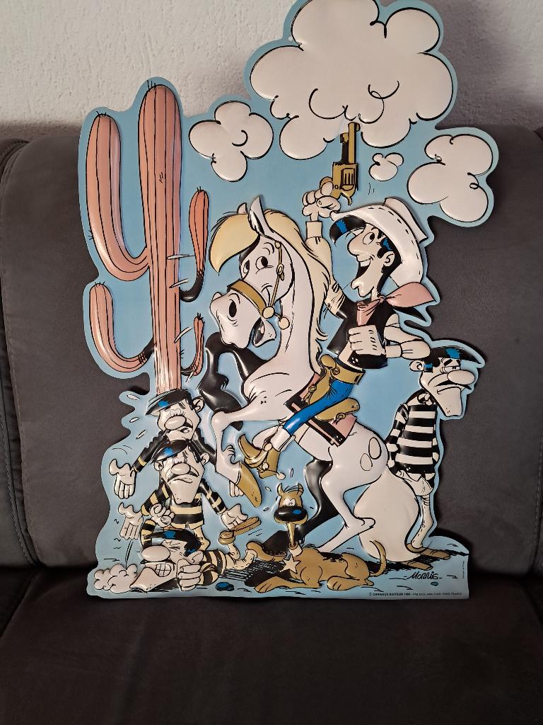 plastic poster lucky luke, Ophalen, Gebruikt