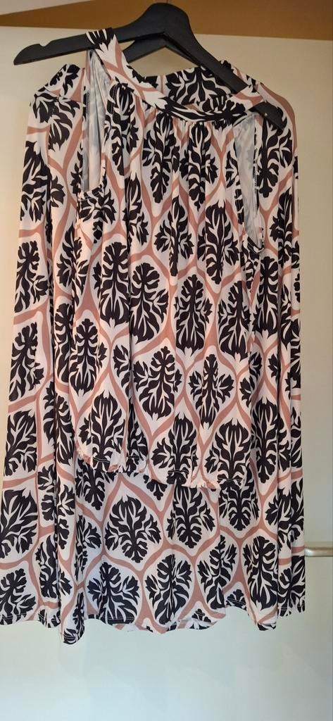 Rok en top set met bladprint, Zwart, Ophalen of Verzenden, Maat 36 (S), Onbekend