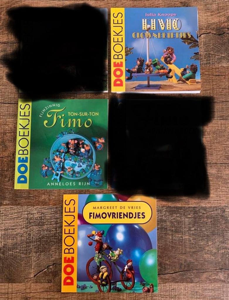 5 Doeboekjes om te werken met Fimo klei, Ophalen of Verzenden, Zo goed als nieuw, Kleien en Boetseren, Geschikt voor kinderen