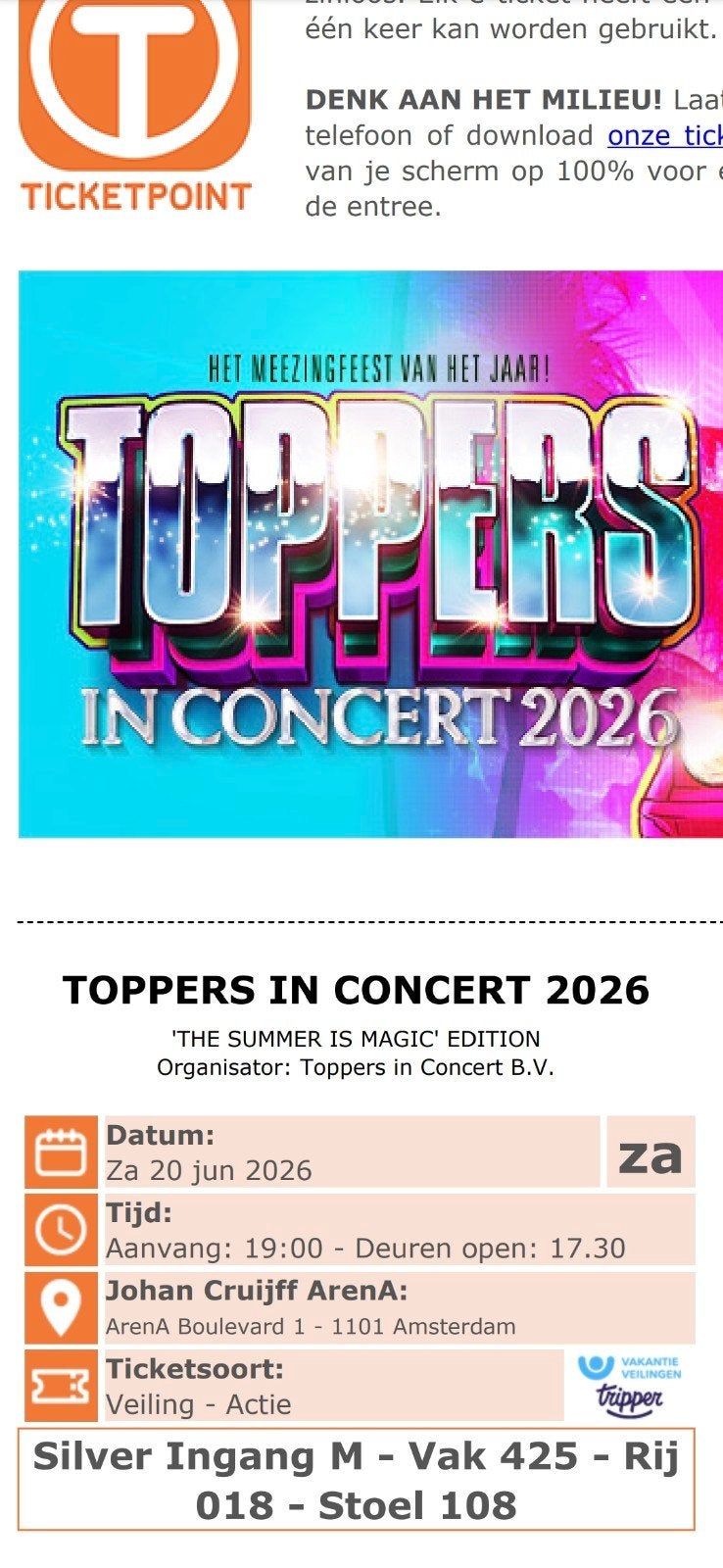 Toppers in Concert 2026, Twee personen, Juni, Levenslied