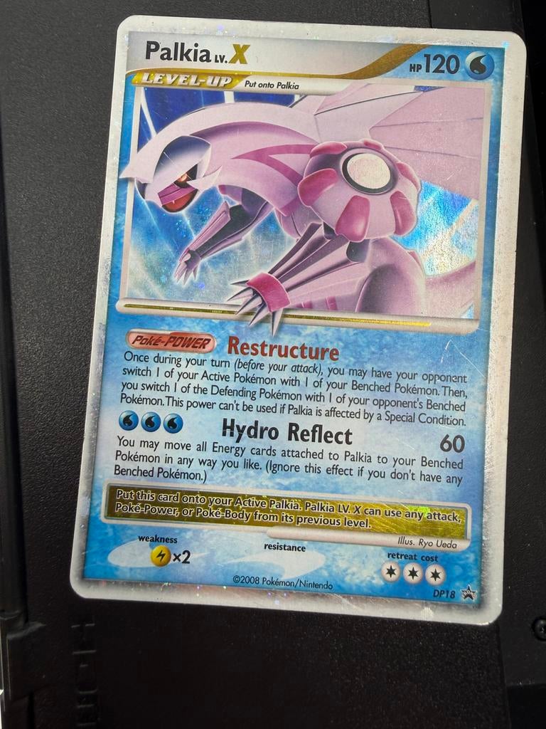 Palkia LV.X Pokémon Kaart DP18 Holo Foil 2008, Hobby en Vrije tijd, Verzamelkaartspellen | Pokémon, Ophalen of Verzenden, Gebruikt