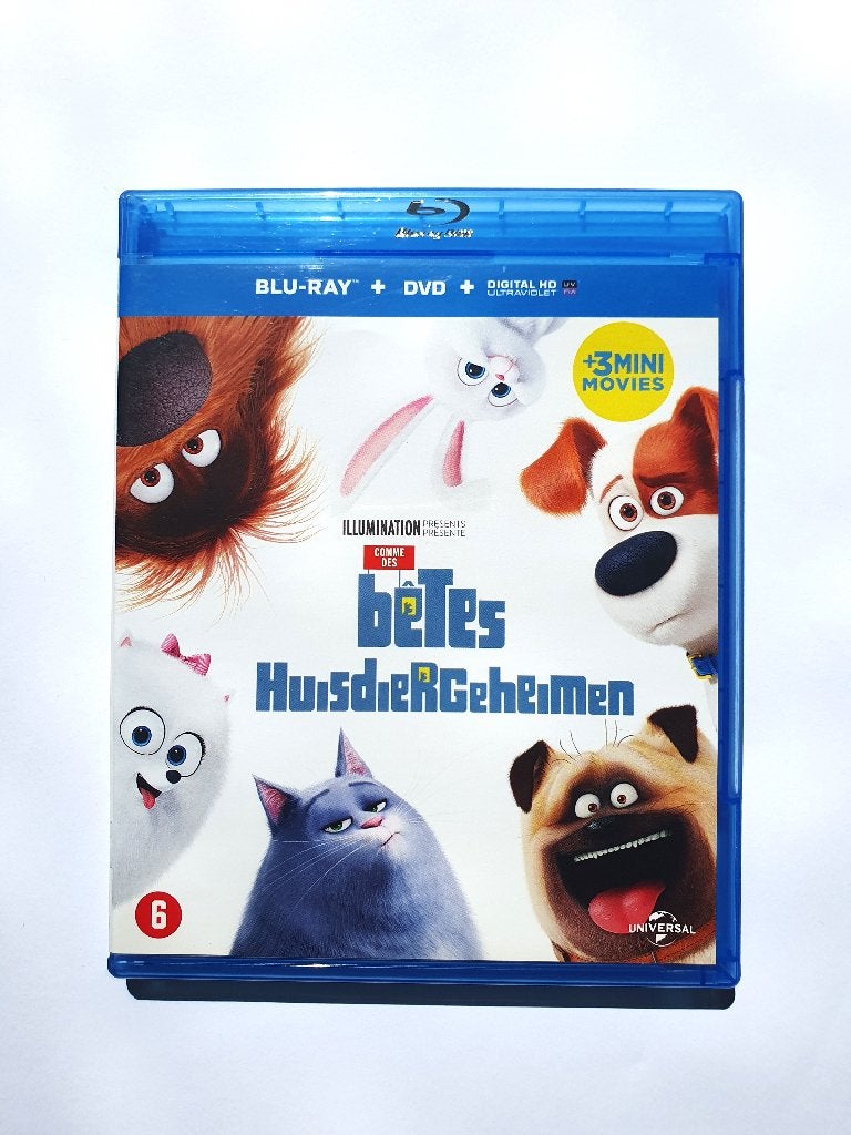 Huisdiergeheimen (Blu-ray + DVD), Cd's en Dvd's, Blu-ray, Zo goed als nieuw, Tekenfilms en Animatie, Ophalen of Verzenden