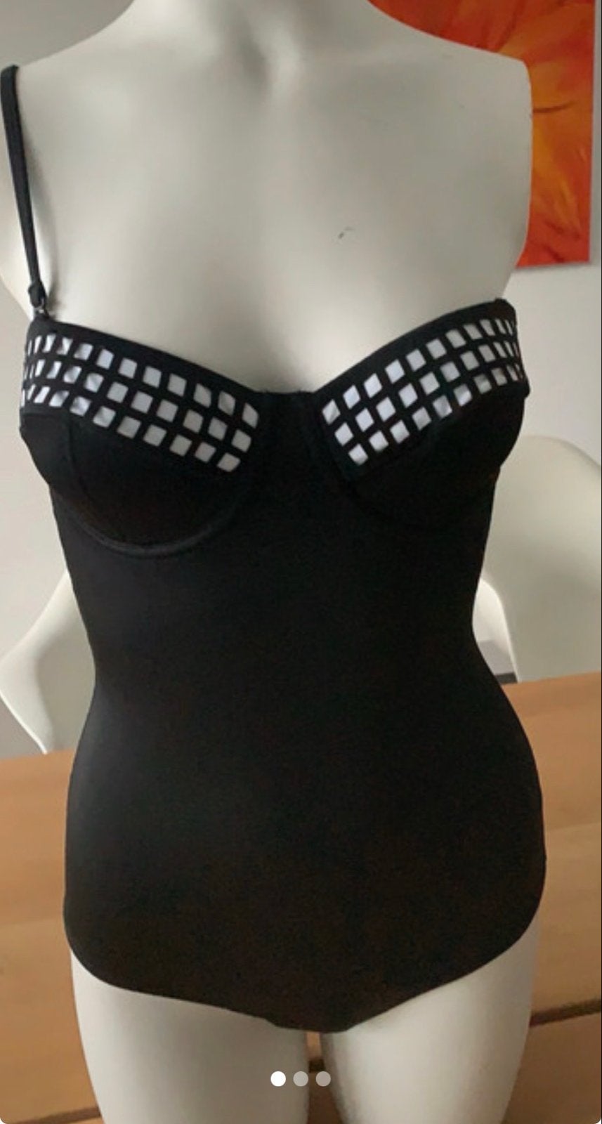 Beachwave shaping badpak strapless 42 CDE met beugel, Ophalen of Verzenden, Gedragen, Zwart, Badpak