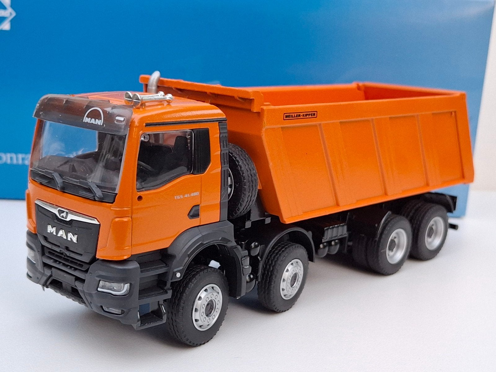 MAN TGS 4 ACHS MEILLER KIPPER 1:50, Ophalen of Verzenden, Nieuw, Bus of Vrachtwagen, Conrad