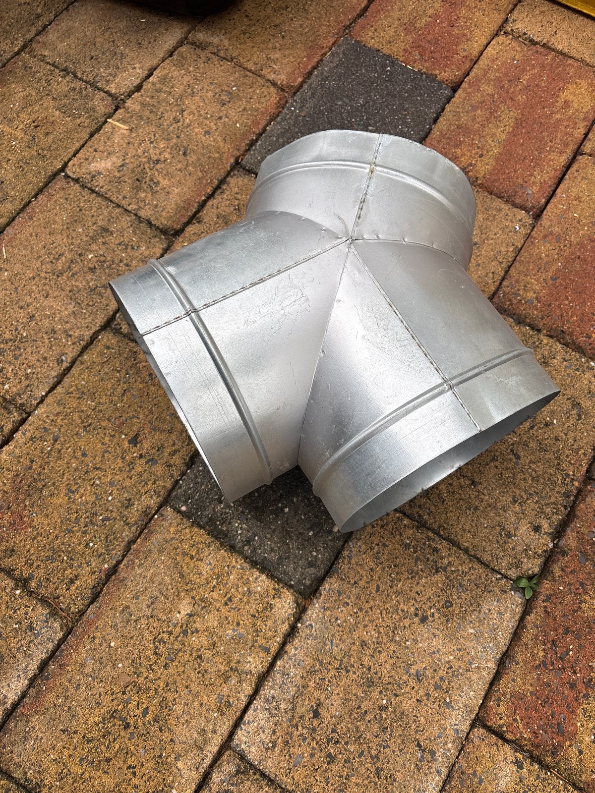 Broekstuk 250 mm met 2 flenzen, Ophalen of Verzenden, Gebruikt