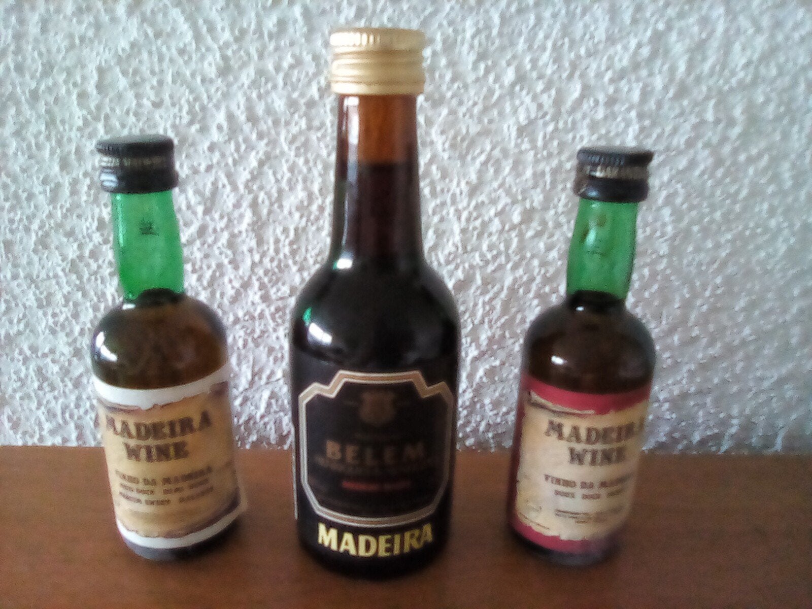 3 kleine flesjes Madeira wijn, Ophalen of Verzenden, Zo goed als nieuw, Overige gebieden, Overige typen