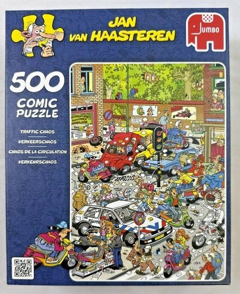 Jan van Haasteren Puzzel 500 st. Verkeerschaos compleet, Hobby en Vrije tijd, Denksport en Puzzels, Verzenden, 500 t/m 1500 stukjes