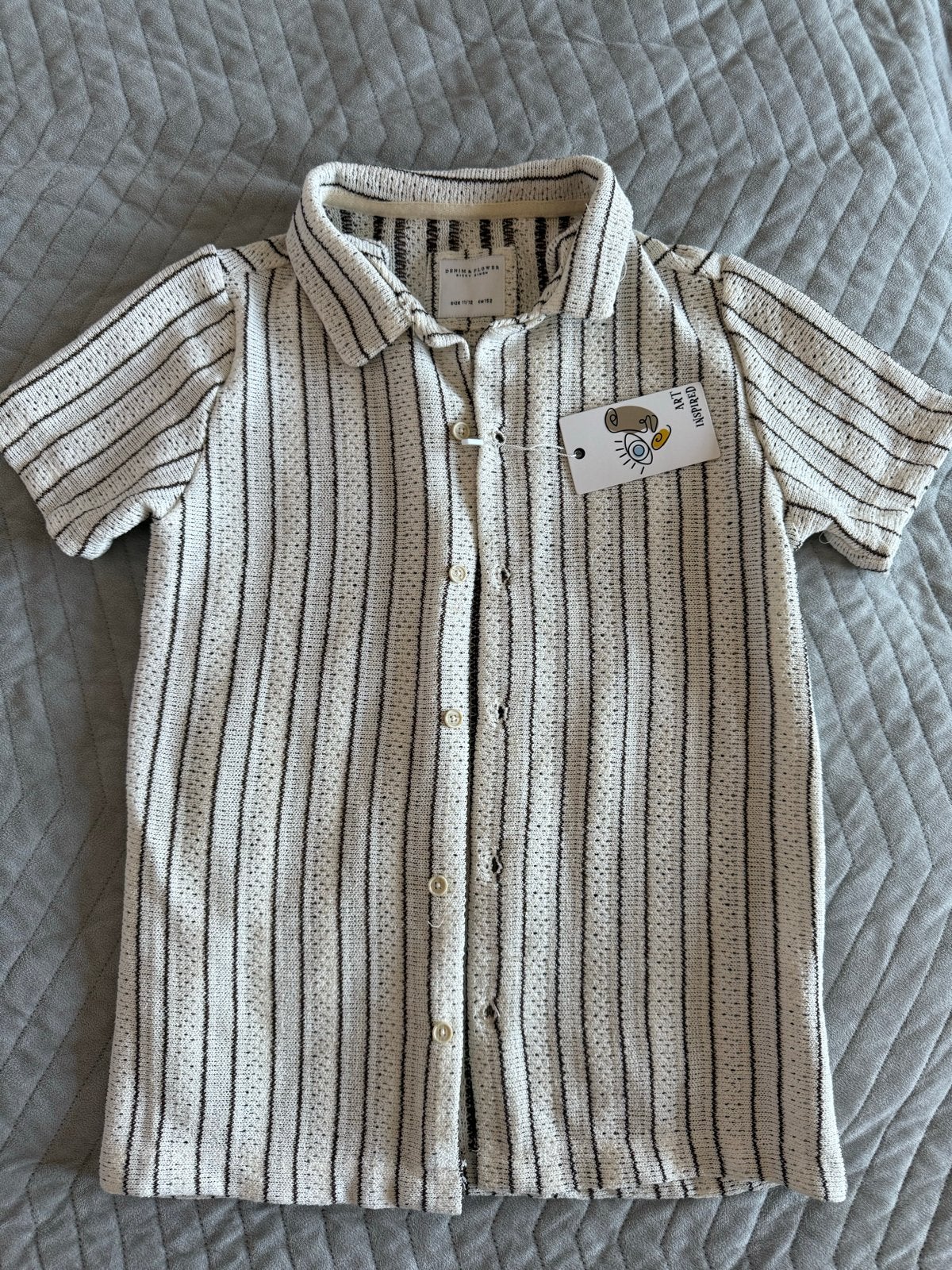 Denim & Flower Ricky Singh gestreept overhemd, Ophalen of Verzenden, Nieuw, Jongen, Overhemd of Blouse