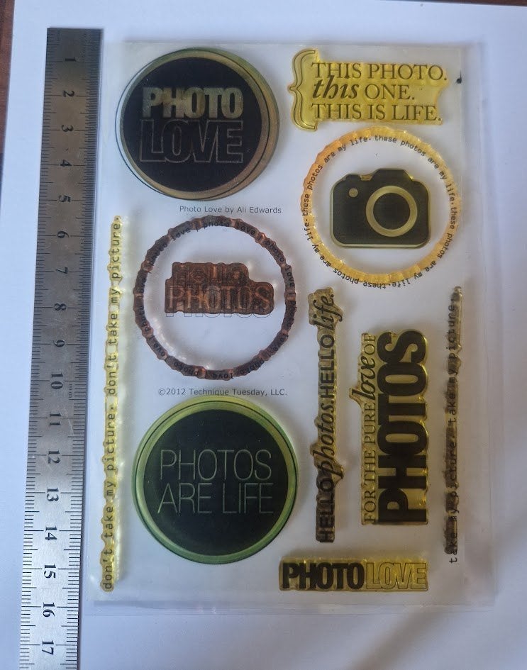 Clear Stamps  'Photo Love', Hobby en Vrije tijd, Stempelen, Ophalen of Verzenden, Gebruikt, Clearstamp